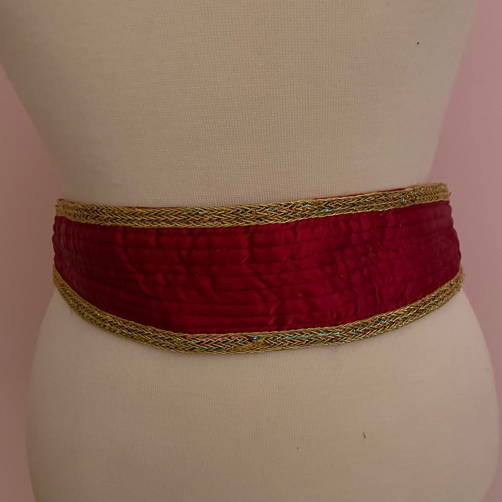 Vintage Red and Gold Belt